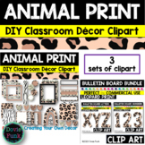 ANIMAL PRINT DIY Classroom Decor and Alphabet Letters Clip