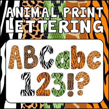 animal print letters teaching resources teachers pay teachers