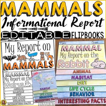 Preview of ANIMAL REPORT: MAMMALS: INFORMATIONAL REPORT: RESEARCH TEMPLATES
