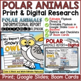 POLAR ANIMALS RESEARCH TEMPLATES: PRINT & DIGITAL- DISTANC
