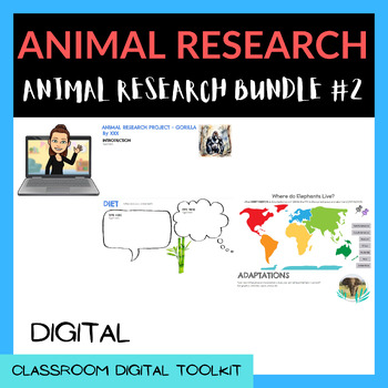 Preview of ANIMAL RESEARCH PROJECTS (x 10) - BUNDLE # 2 (Google Slides™)