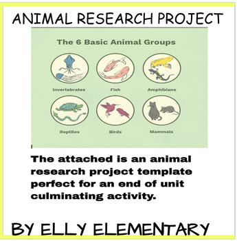 Preview of ANIMAL RESEARCH UNIT:  CULMINATION PROJECT