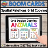 ANIMAL THEME Spatial Relations Design Copy BOOM CARDS™ for