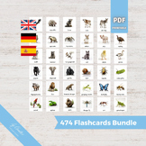 ANIMALS Bundle • 474 Montessori Flashcards • Image Card • 