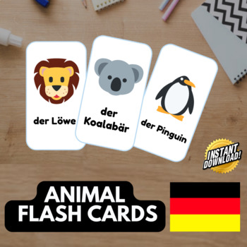 ANIMALS GERMAN Edition (88 emoji pictures) • Montessori Cards • Flash Cards  PDF