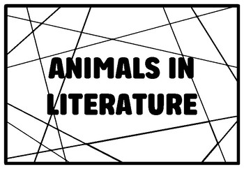 Preview of ANIMALS IN LITERATURE Literary Themes Coloring Pages, 1st Grade Emergency Sub