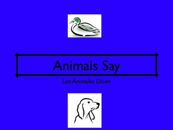 Preview of ANIMALS SAY MOVIE LESSON TPR