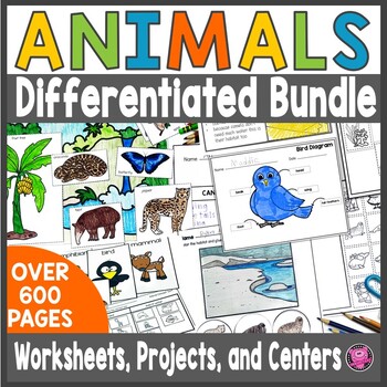 Preview of Animals and Habitats 1st Grade Activities - Kindergarten Animal Habitats Unit