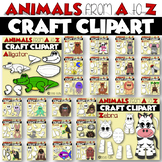 ANIMALS from A to Z CREATE A CRAFT Clipart BUNDLE