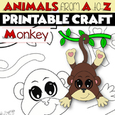ANIMALS from A to Z Printable Craft Project | MONKEY
