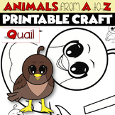 ANIMALS from A to Z Printable Craft Project | QUAIL
