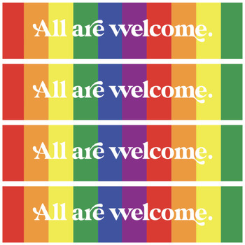 ANIMATED Google Classroom Header Banner GIF Bold Rainbow Crayons