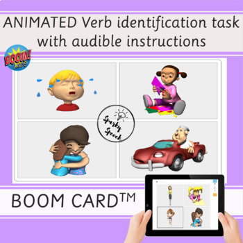 Preview of ANIMATED VERB ACTION Identification Task Set 1a