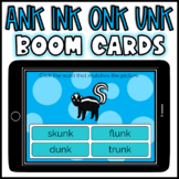 ANK INK ONK UNK Boom Cards