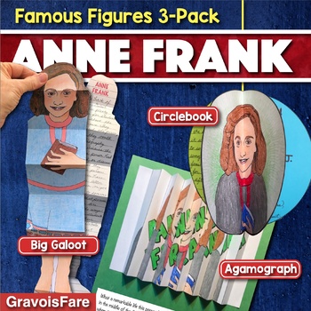 Preview of ANNE FRANK ACTIVITIES: 3 Hands-On Biography Projects / Bulletin Board