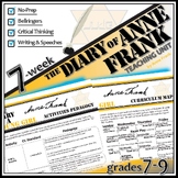 THE DIARY OF ANNE FRANK Unit Plan - Memoir Study Bundle - Literature Guide