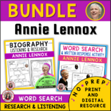 ANNIE LENNOX Music Listening Worksheets and Biography Rese