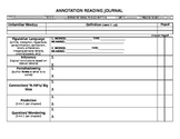 ANNOTATION READING JOURNAL or SUMMER READING ANNOTATIONS- GIFTED