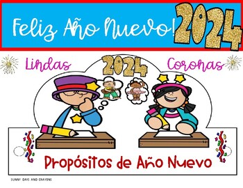 Preview of AÑO NUEVO 2024 CORONAS MIS PROPOSITOS DE AÑO NUEVO 2024 NEW YEAR CROWNS SPANISH