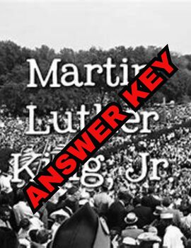 Preview of ANSWER KEY to Martin Luther King, Jr. Biography Quiz