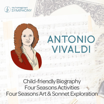 Preview of ANTONIO VIVALDI Lesson Plan with 4 Seasons Activities and Art and Sonnets