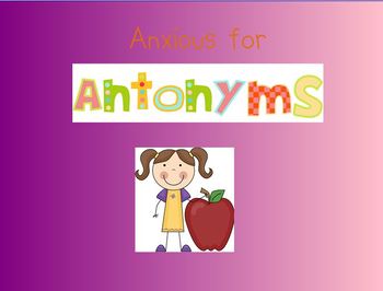 Preview of ANTONYMS Activities & Games, Smartboard FUN! PLUS 1 week of lesson plans