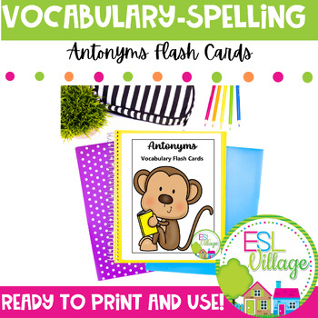 Preview of ANTONYMS in English Flash Cards