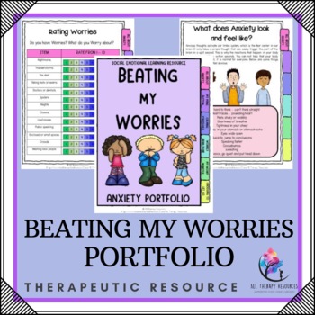 Preview of ANXIETY AND STRESS Counseling Workbook I Anxiety Activities Lesson Portfolio 