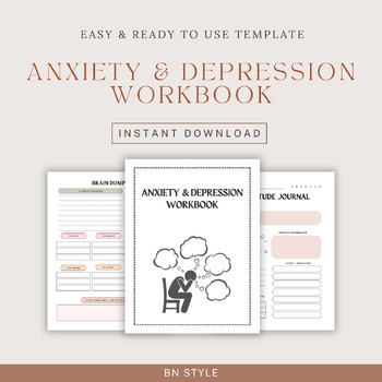 Preview of ANXIETY & DEPRESSION WORKBOOK