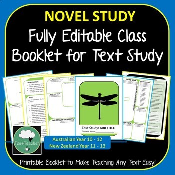 Preview of ANY TEXT Full Editable BOOKLET FOR ANY TEXT STUDY