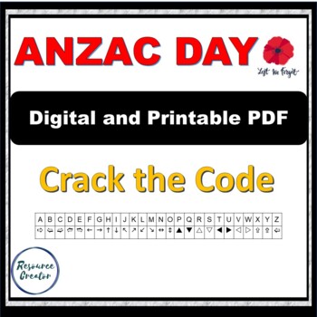 Preview of ANZAC Crack the Code Activity digital and printable version