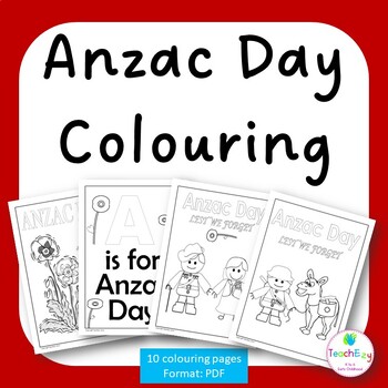 Download ANZAC Day Colouring In by TeachEzy | Teachers Pay Teachers