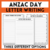 ANZAC Day Letter Writing Activities Year 3 + 