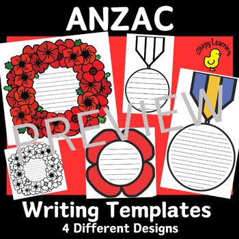 Preview of ANZAC Day Writing / Poem Templates