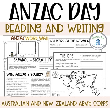 Preview of ANZAC Day Reading and Writing Tasks