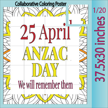 Preview of Anzac Day Zentangle  Collaborative Posters | Remembrance Day Poppy