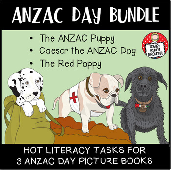 Preview of ANZAC Day bundle - HOT reading comprehension activities for 3 picture books