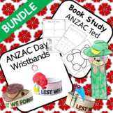 ANZAC Ted Book Study and ANZAC Wristbands Bundle
