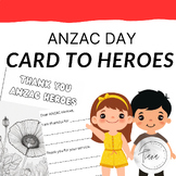 ANZAC day card writing template for our ANZAC day heroes- 