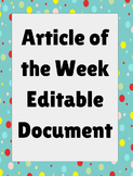 AOW Article of the Week Graphic Organizer