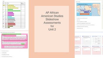 Preview of AP African American Studies Slideshow Google Form Assessments