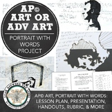 AP® Art, High School Advanced Art: Portrait with Words Art