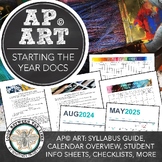 AP® Art First Day of School: 2D Design, Drawing Info, Cale