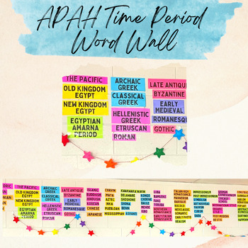 Preview of AP Art History APAH Printable Time Period Word Wall