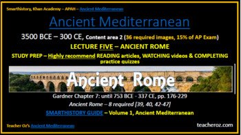 Preview of AP Art History (APAH) Unit 2, Ancient Rome (Lecture 5/5 - Anc. Mediterranean)