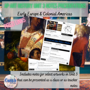 Preview of AP Art History Unit 3 Completed Notes | Early Europe & Colonial Americas