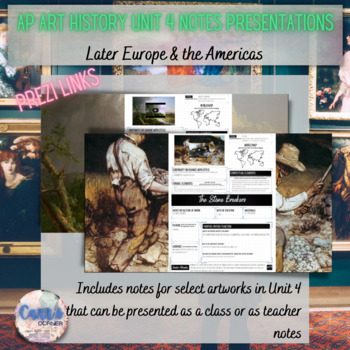 Preview of AP Art History Unit 4 Completed Notes | Later Europe & the Americas