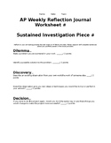 AP Art Weekly Reflection Journal - Distance Learning - Fil