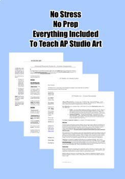 AP ® Studio Art Curriculum - No Prep No Stress Year Long AP ® Art