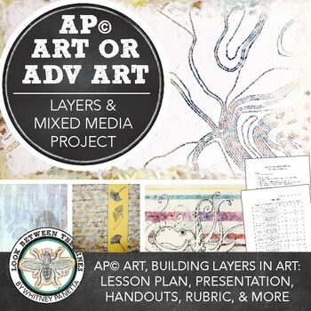 Preview of High School AP® Art, Advanced Art: Layers, Mixed Media, Figure/Ground Project